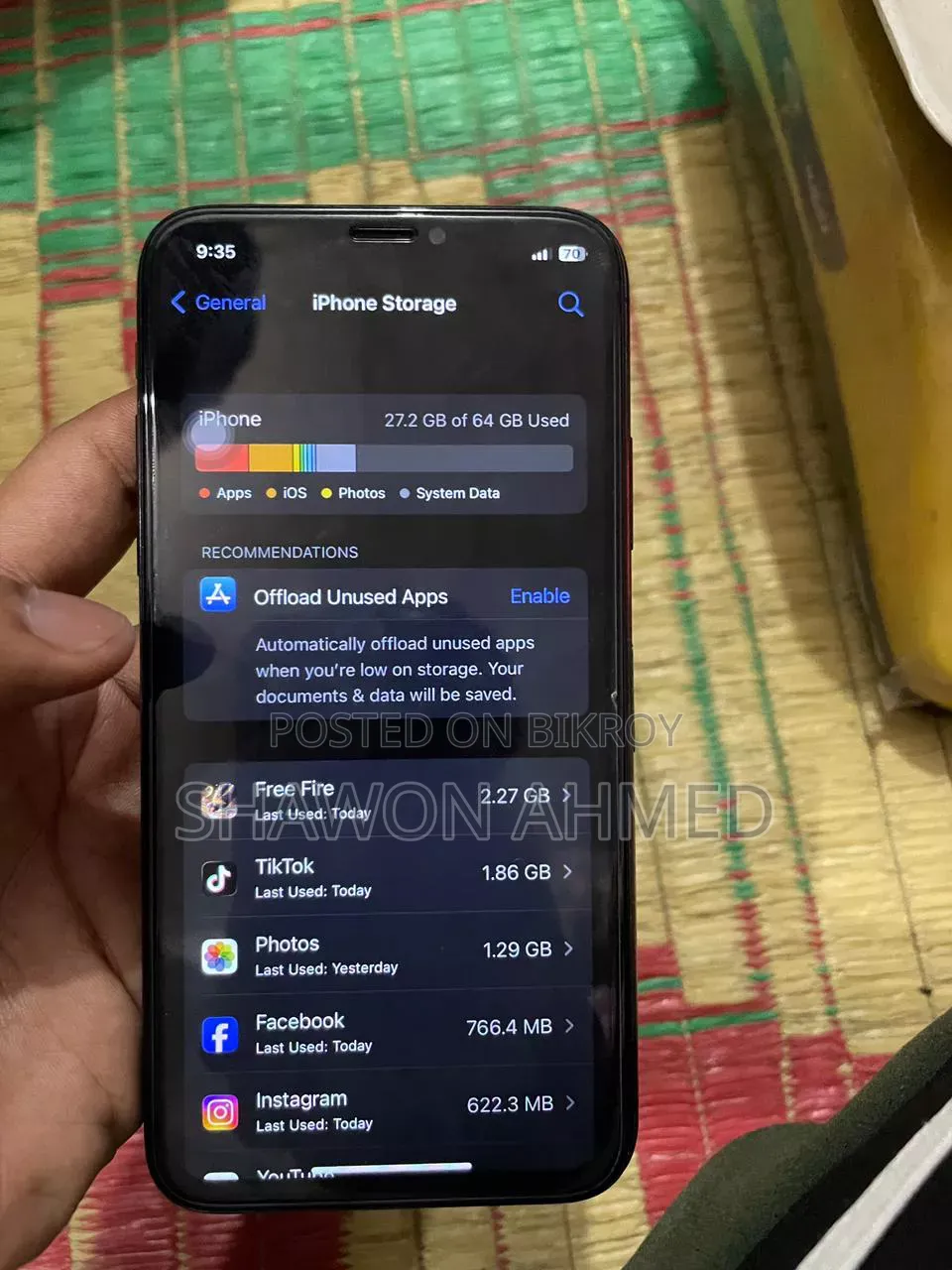 Apple iPhone X 64 GB Black