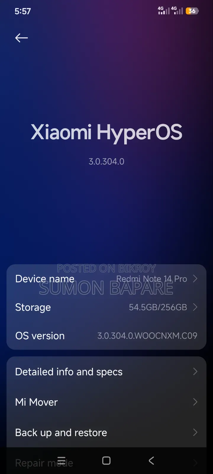 Xiaomi Redmi Note 14 Pro 5G 256 GB Black