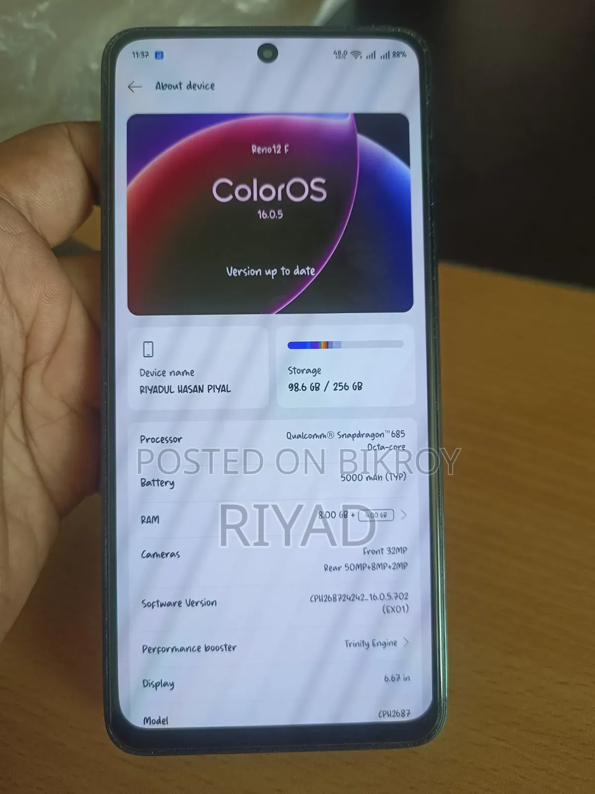 Oppo Reno12 F 256 GB Gray