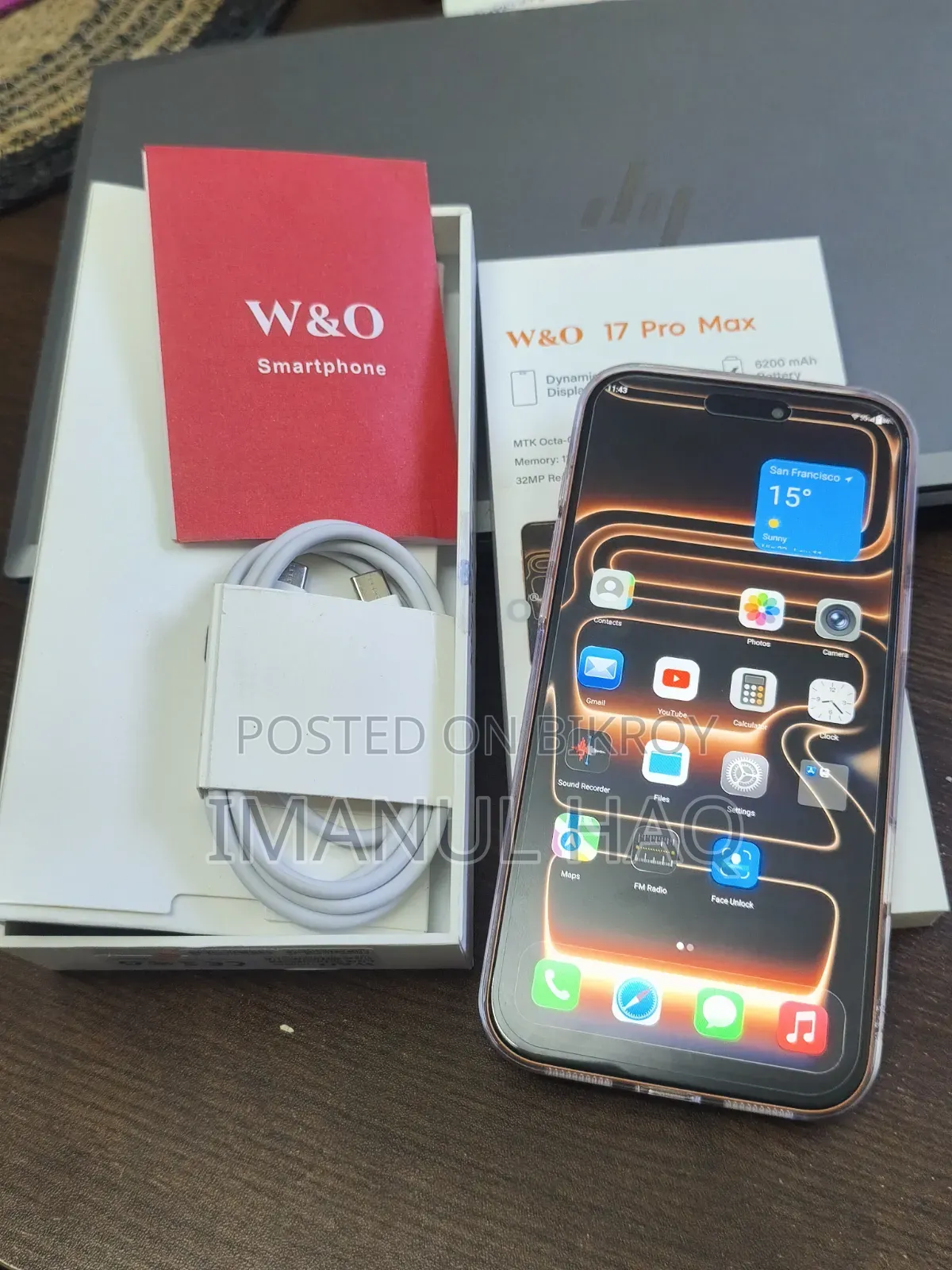 New W&O 17 Pro Max 128 GB Orange