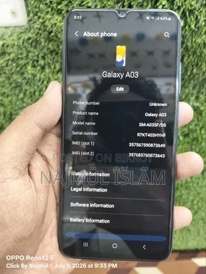 Samsung Galaxy A03 64 GB Blue
