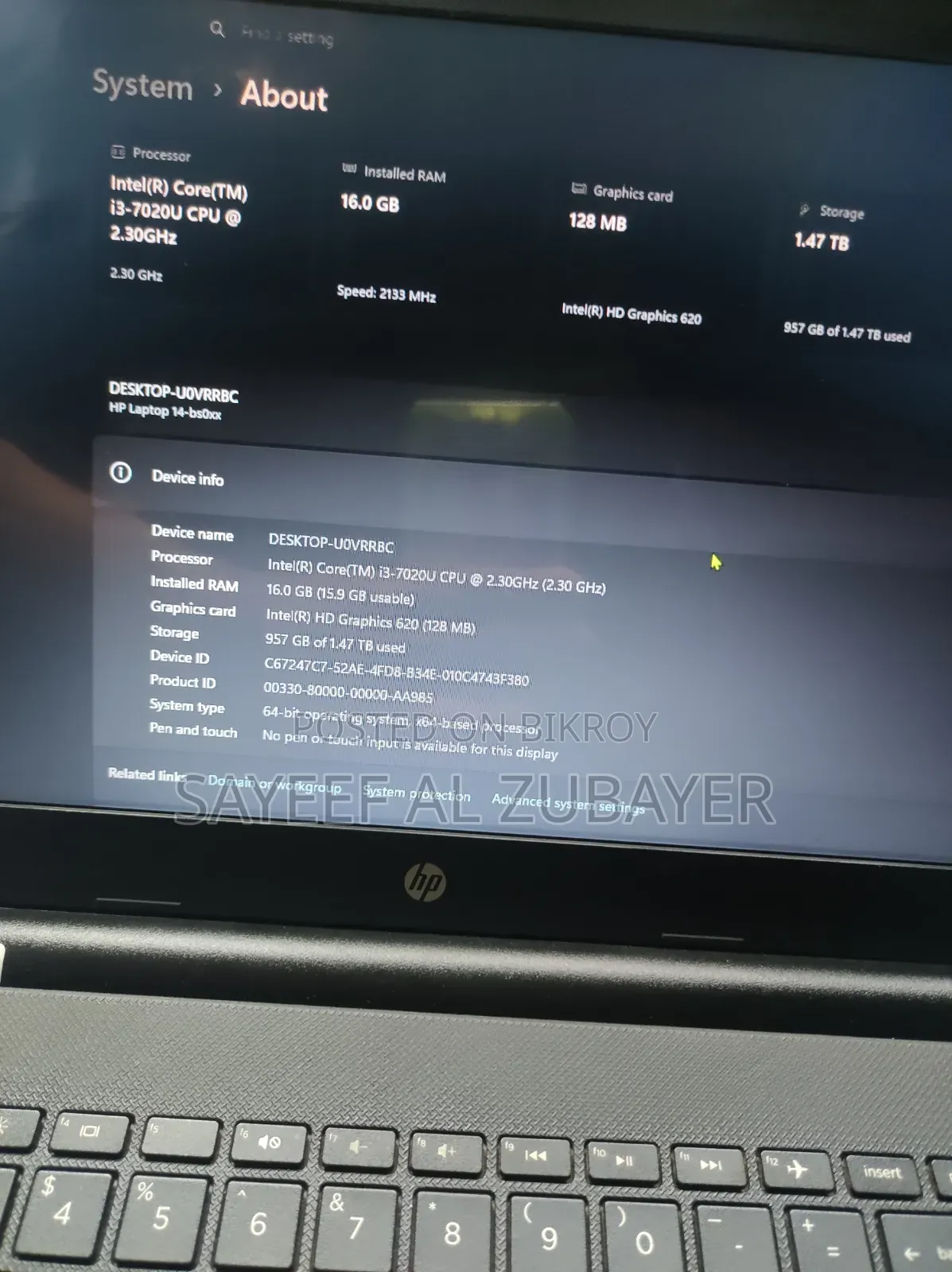 Laptop HP Pavilion X360 15t 8GB Intel Core I3 HDD+SSD 128GB
