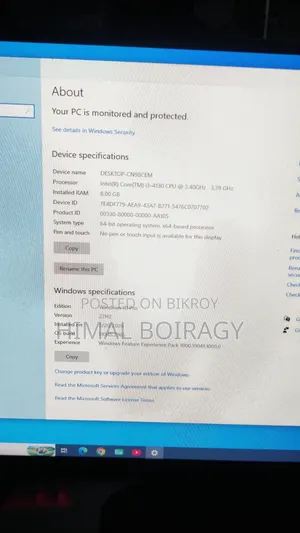 Desktop Computer 8GB Intel Core i3 HDD 500GB