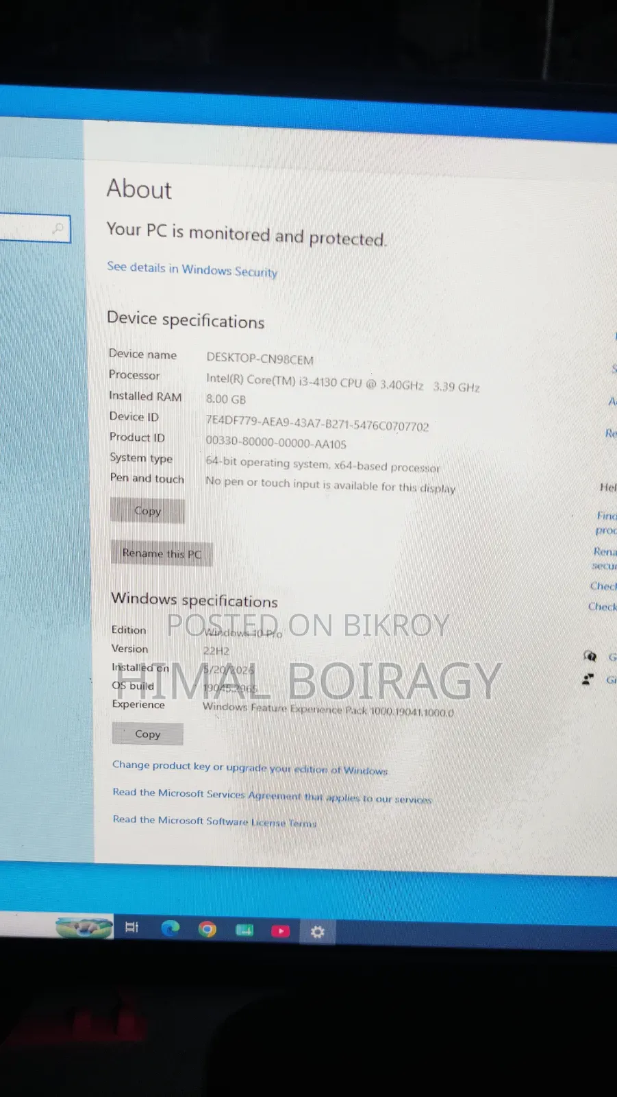 Desktop Computer 8GB Intel Core i3 HDD 500GB