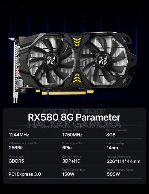 Peladn Rx 580 8gb Gaming Graphics Card