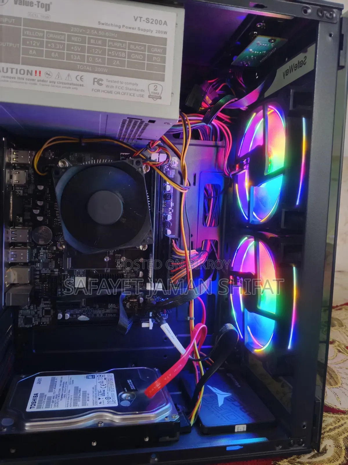 Gaming/Office PC with SSD + HDD + 8GB RAM | RGB Case | Ready to Use