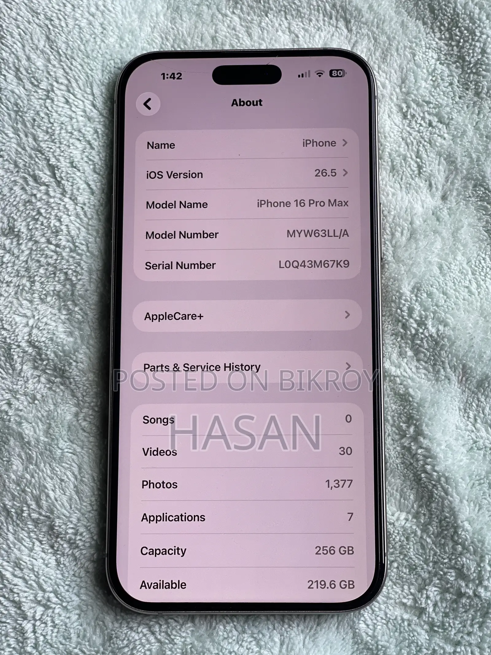 Apple iPhone 16 Pro Max 256 GB Gray