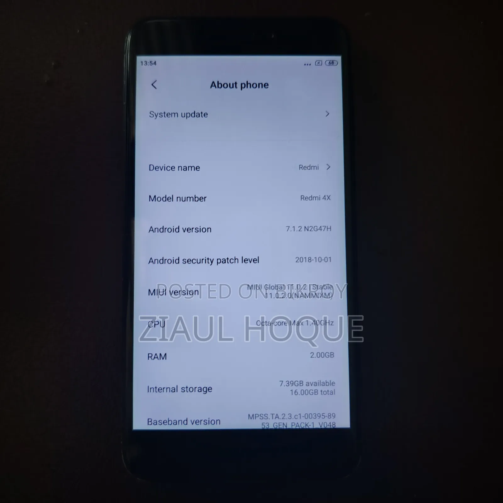 Xiaomi Redmi 4 (4X) 16 GB Black
