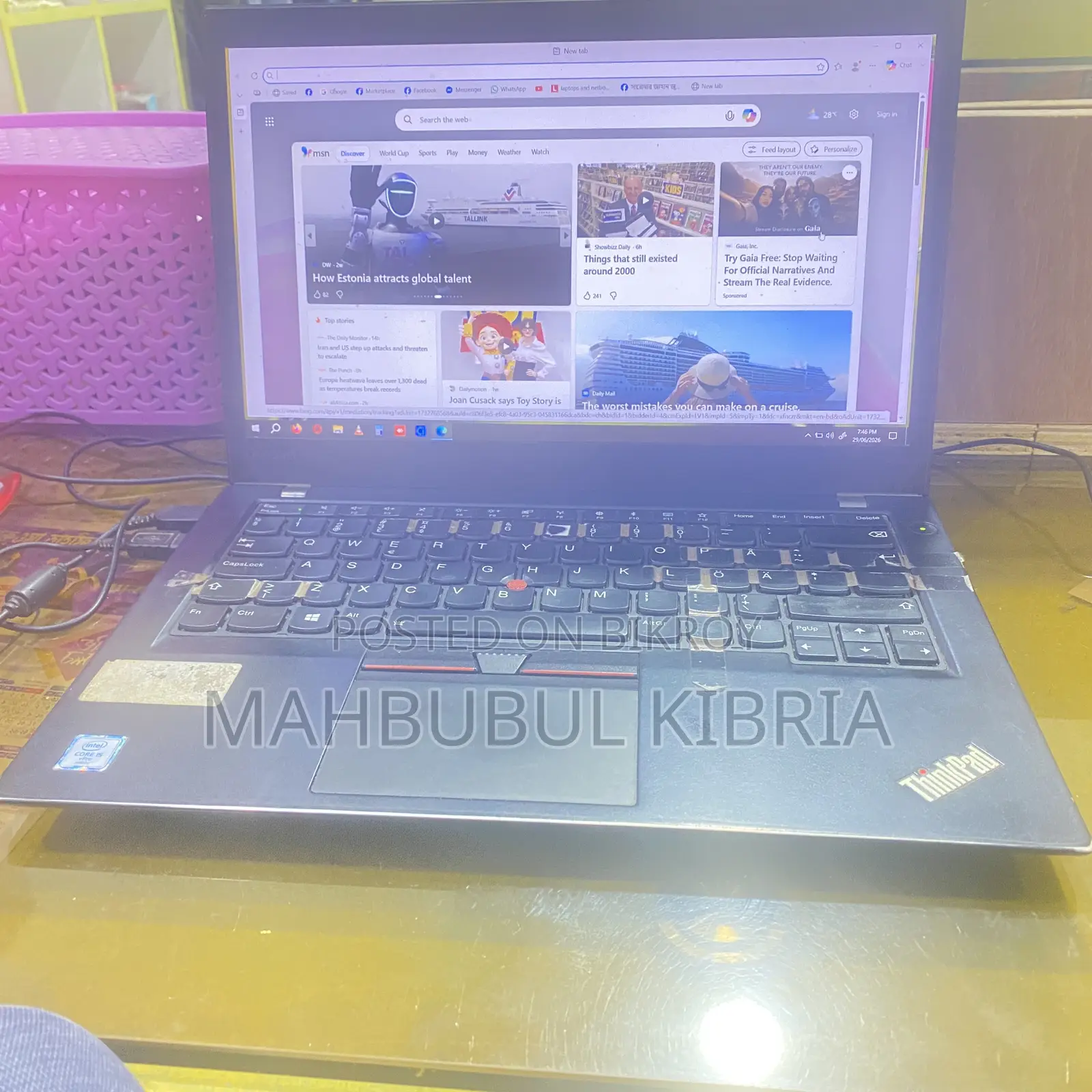 Laptop Lenovo ThinkPad T470 8GB Intel Core I5 SSD 256GB