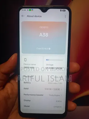 Oppo A38 128 GB Black