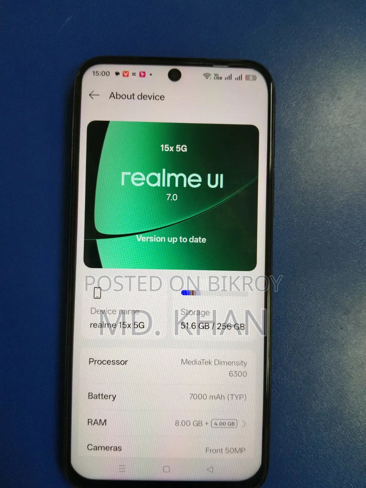 নতুন Realme 14x ২৫৬ জিবি নীল