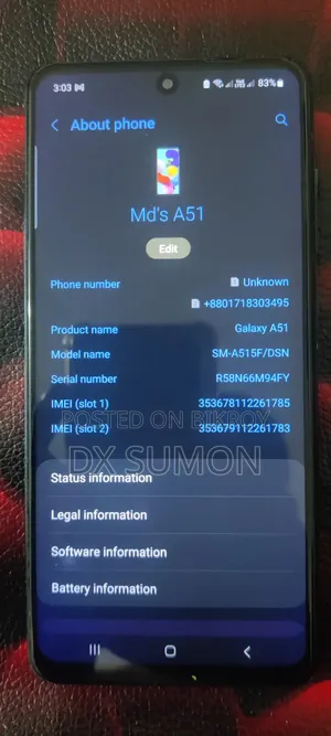 Samsung Galaxy A51 128 GB Blue