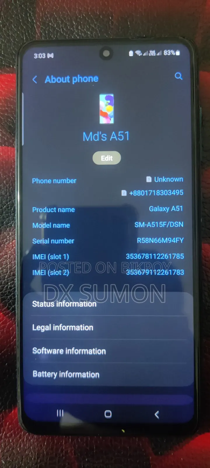 Samsung Galaxy A51 128 GB Blue