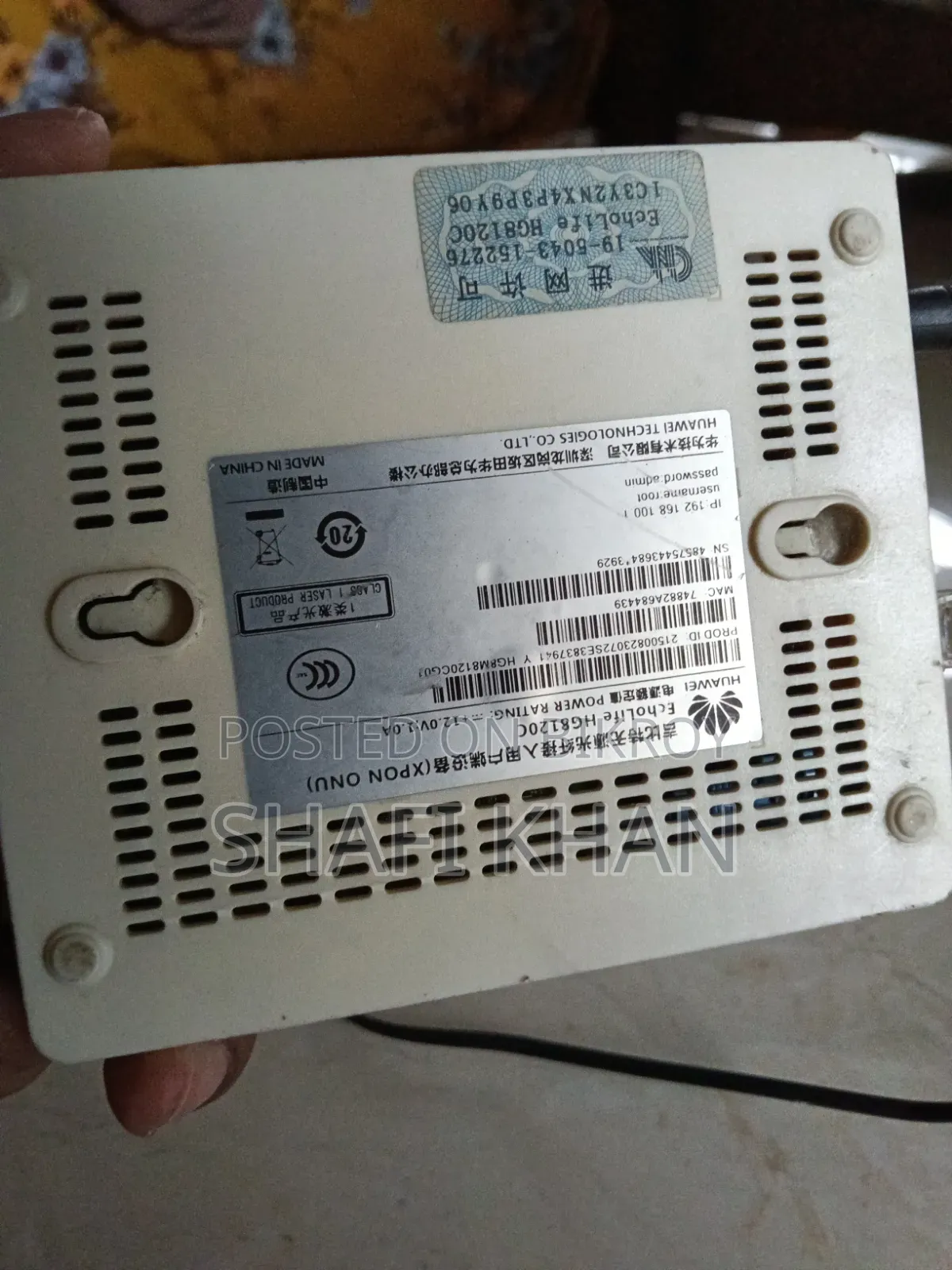 Tp-link Archer C54 Ac1200 Router + Huawei Gpon Onu + Lan Cable