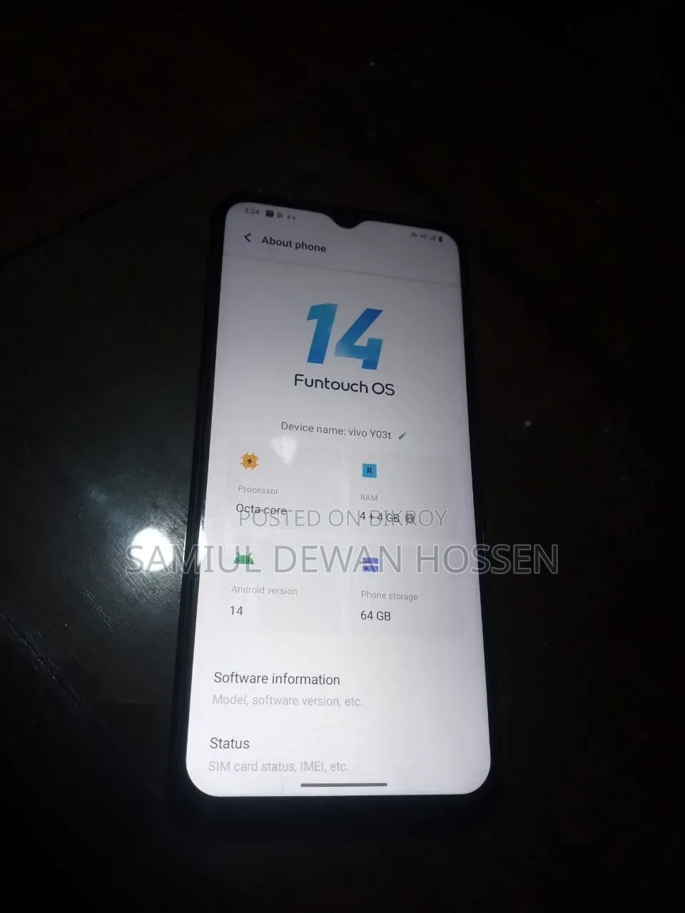 Vivo Y03t 64 GB Black
