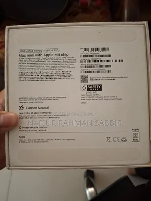 Desktop Computer Apple Mac Mini M4 16GB Apple M4 SSD 256GB