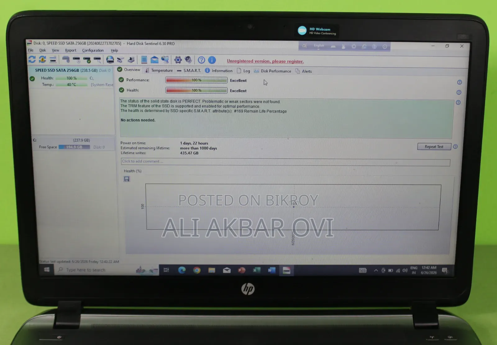 Laptop HP ProBook 450 G2 8GB Intel Core i3 SSD 256GB