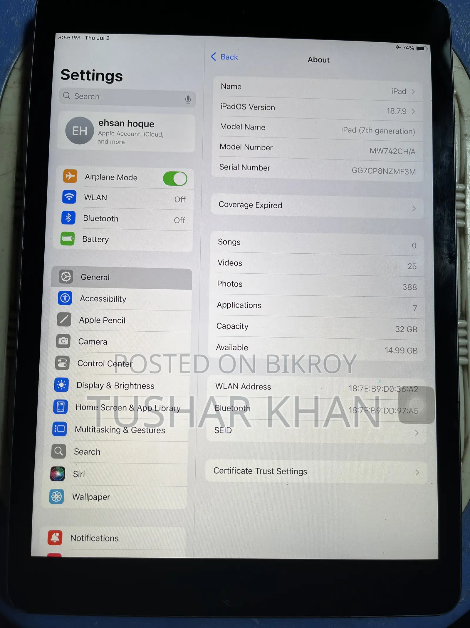 Apple iPad 10.2 (2019) 32 GB Gray