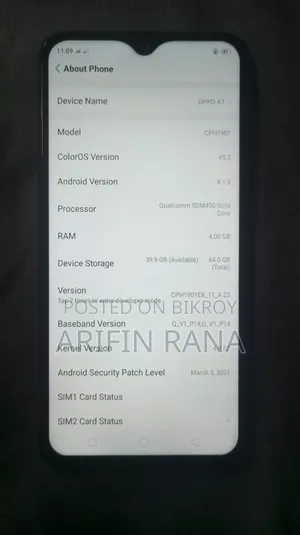 Oppo A7 64 GB Blue