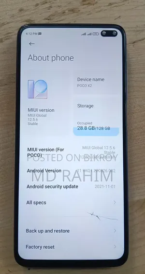 Xiaomi Pocophone X2 128 GB Blue
