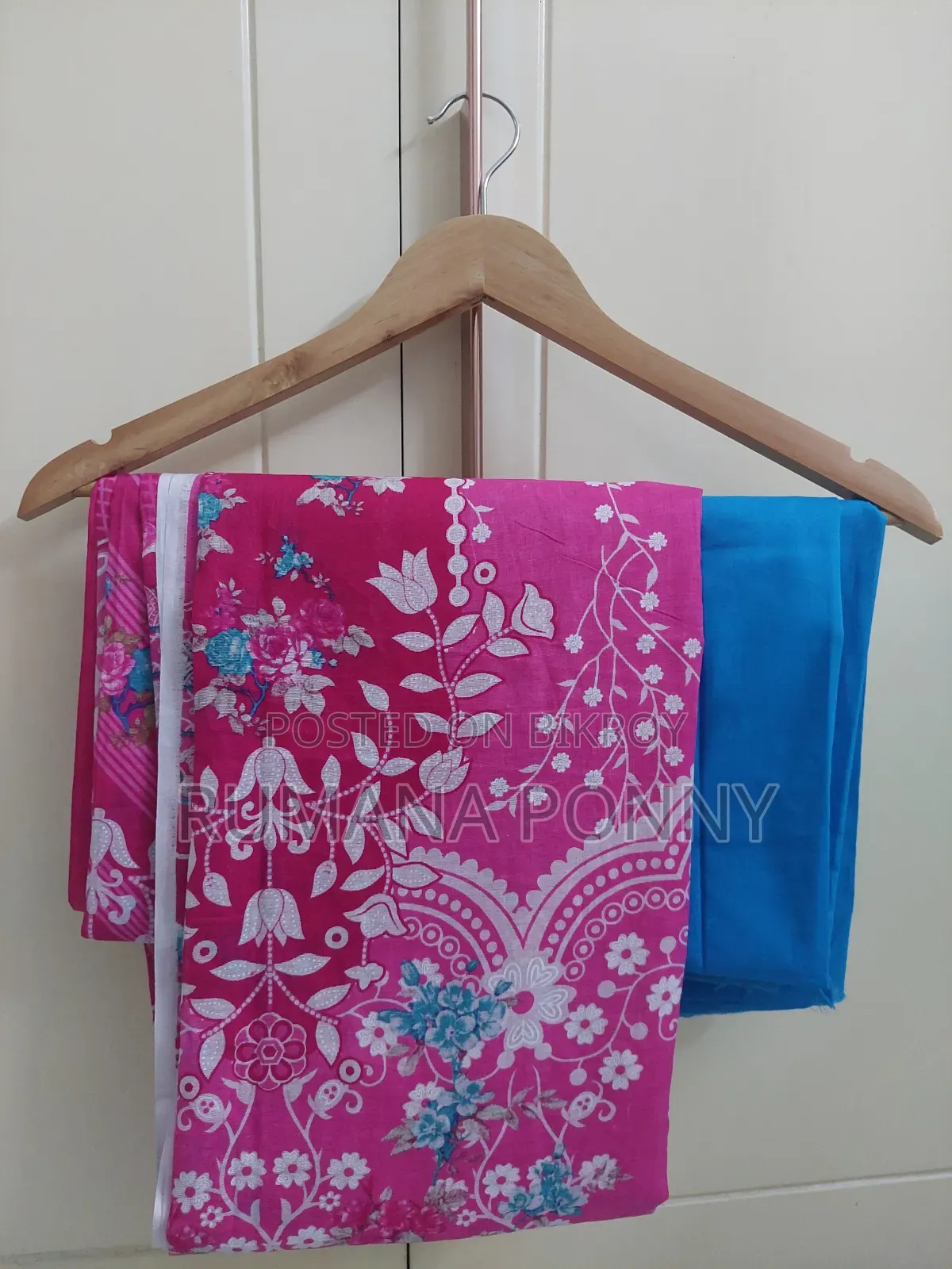 Beautiful Pink Unstitched Three Piece