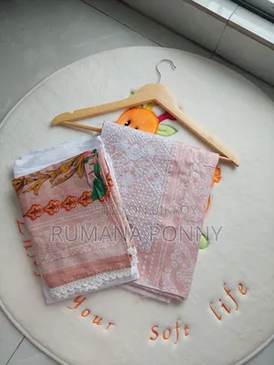 Peach And White Swiss Lawn Unstitched Three Piece