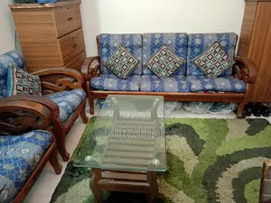 Chittagong Teak Wood Sofa Set with Center Table