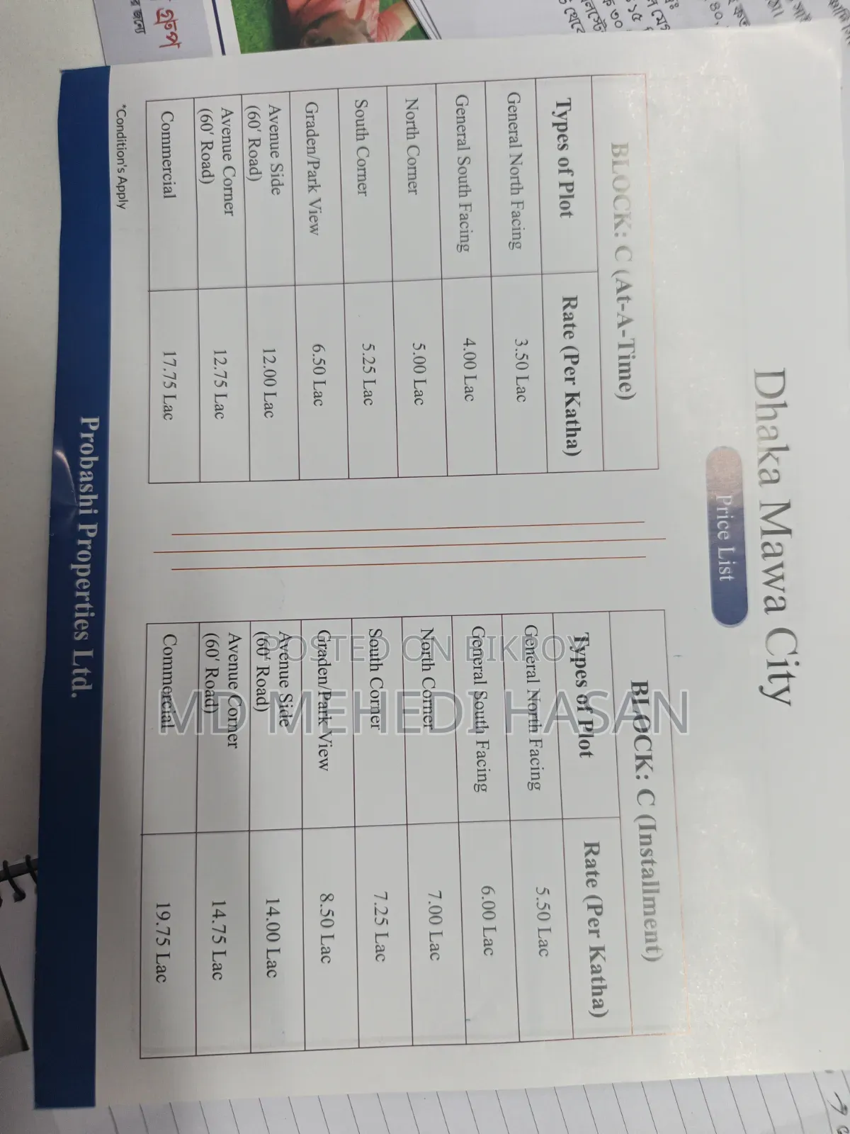 Modern Dhaka Dream Address per Katha 3.50 Lakh Taka