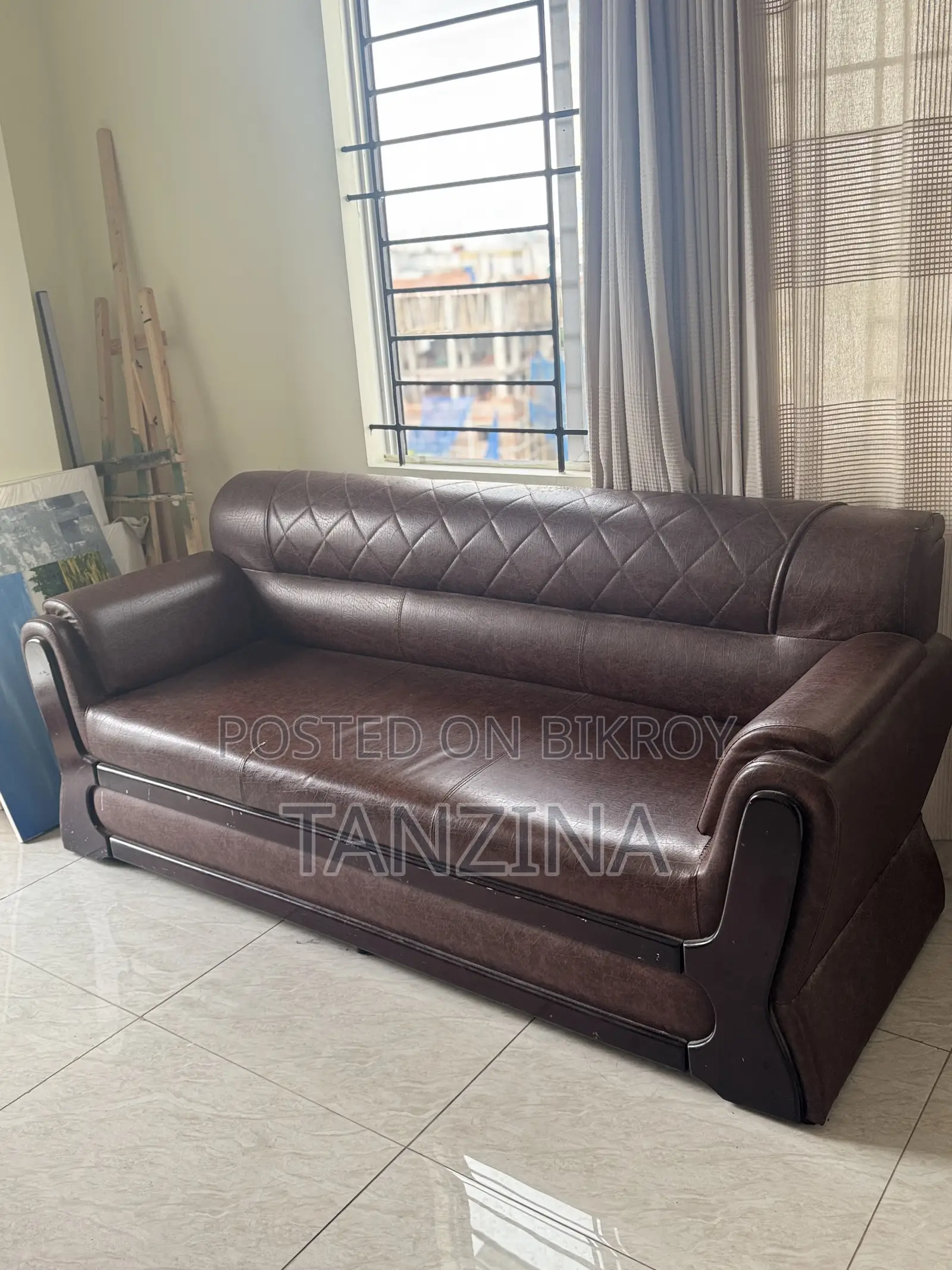 Urgent sale: 3-seater Artificial Leather Sofa for sale.