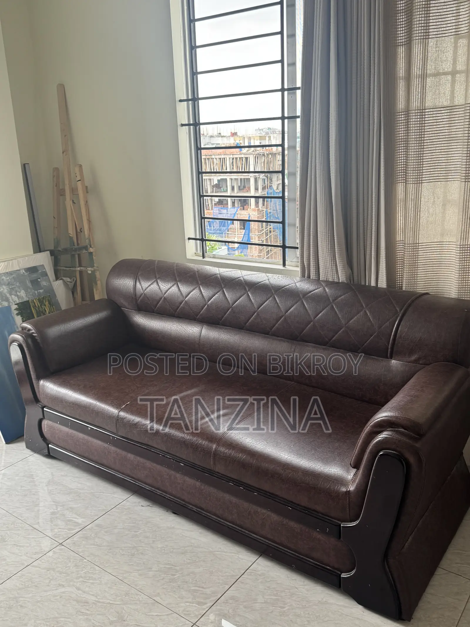 Urgent sale: 3-seater Artificial Leather Sofa for sale.