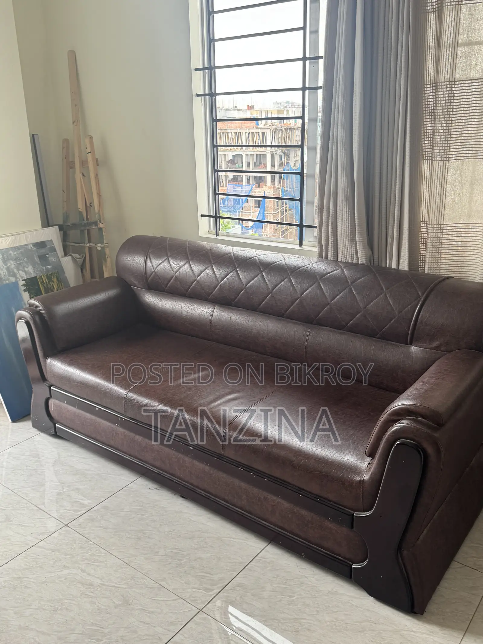 Urgent sale: 3-seater Artificial Leather Sofa for sale.