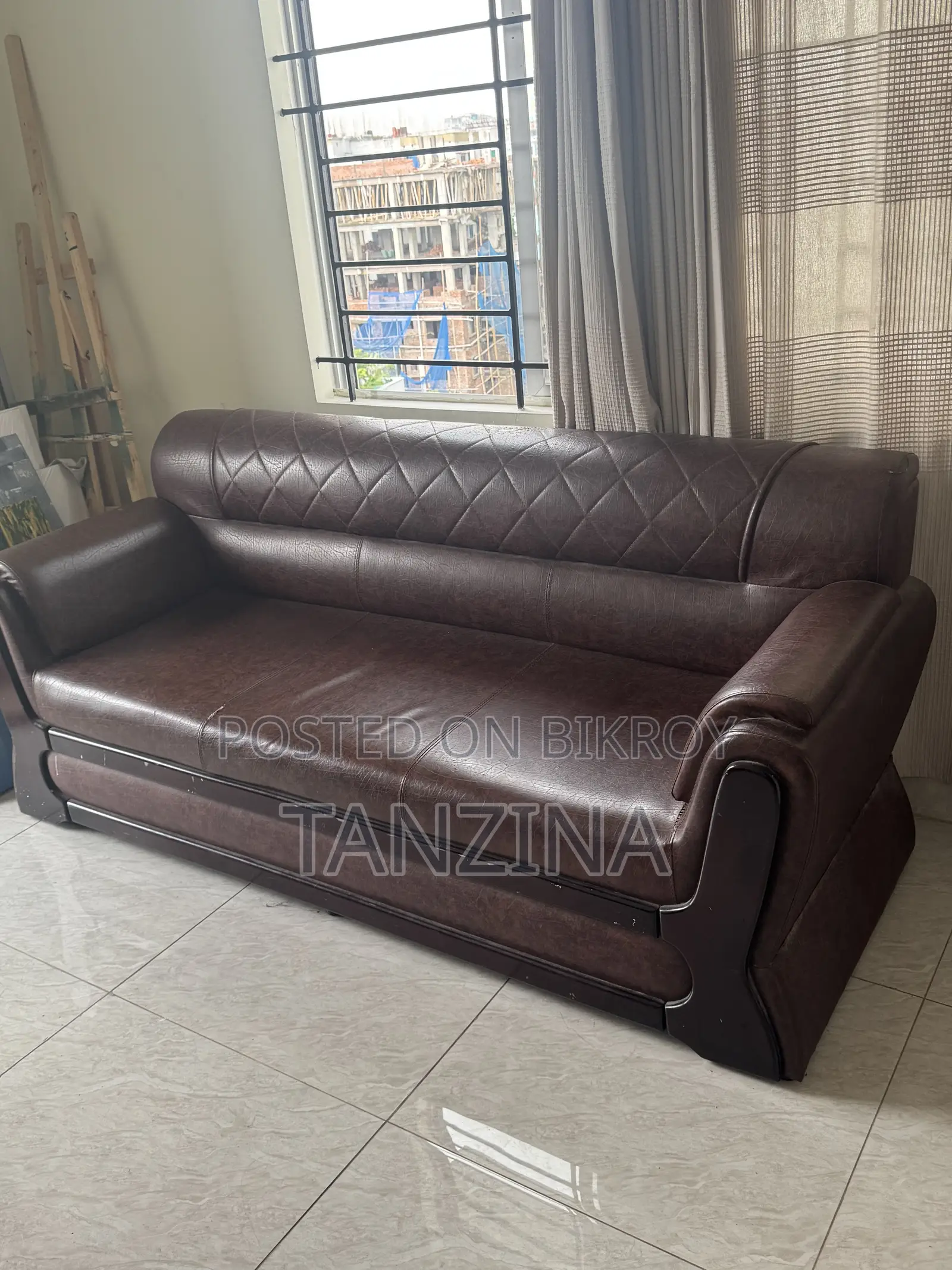Urgent sale: 3-seater Artificial Leather Sofa for sale.