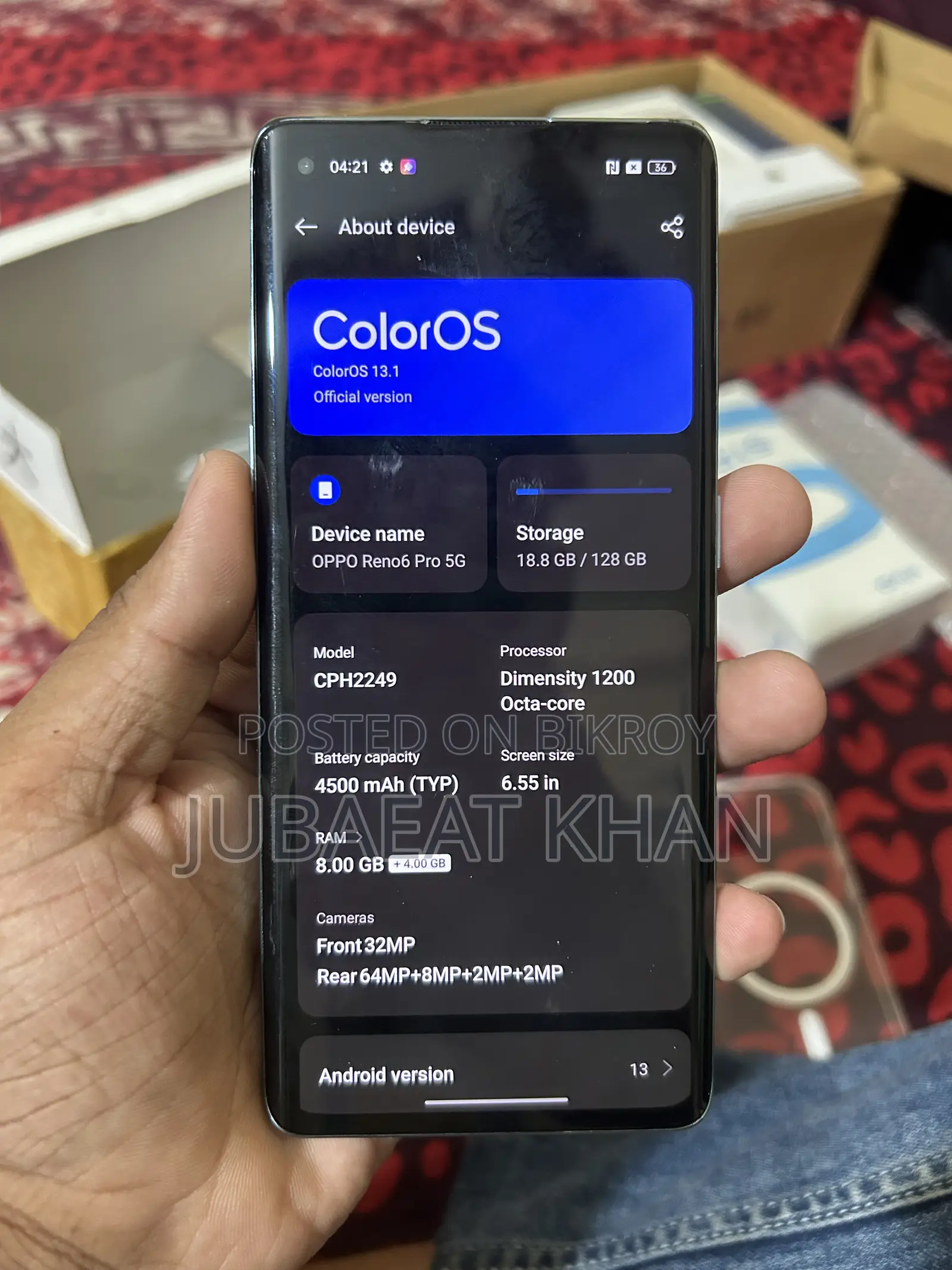 New Oppo Reno 128 GB Pink