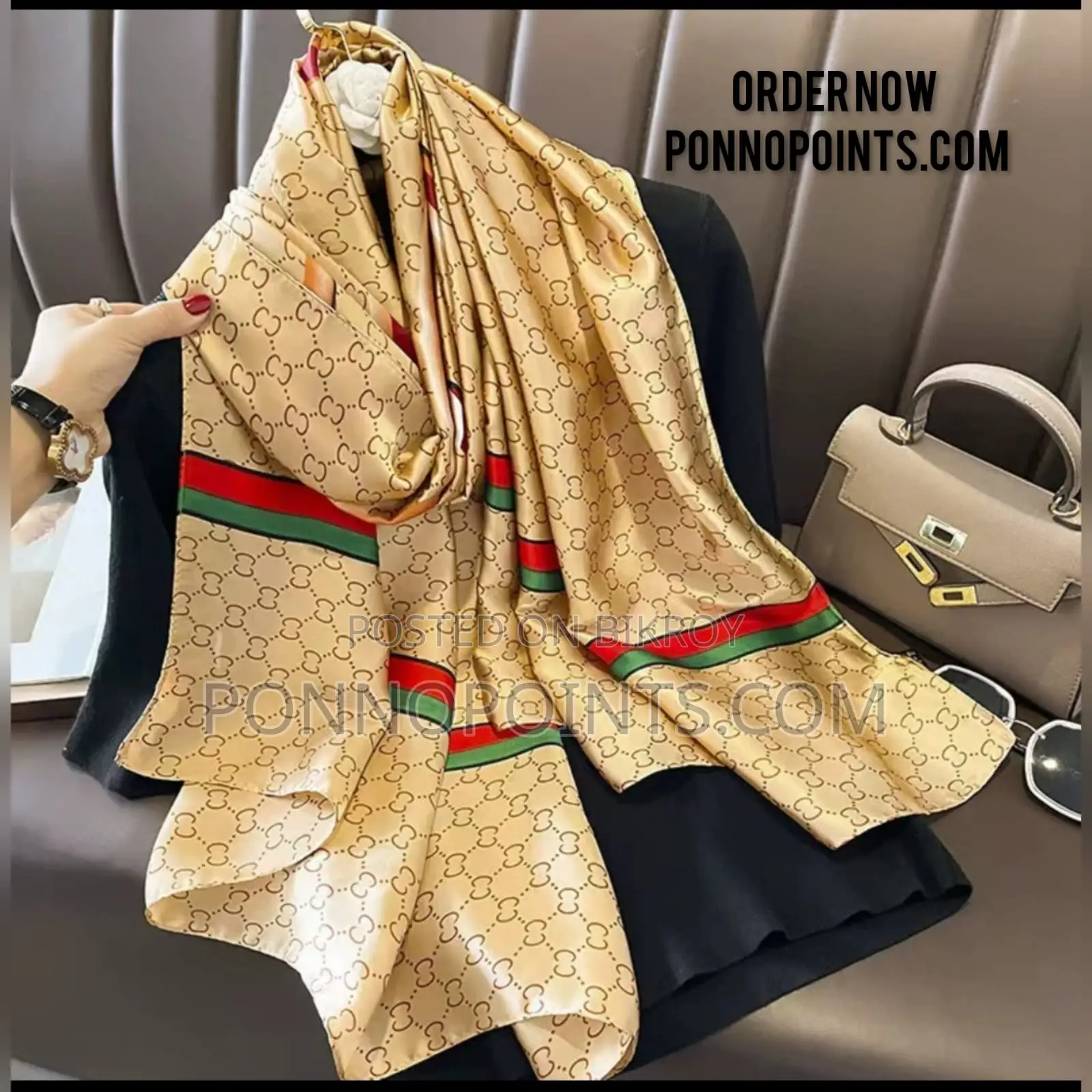 Premium Luxury Satin Silk Scarf