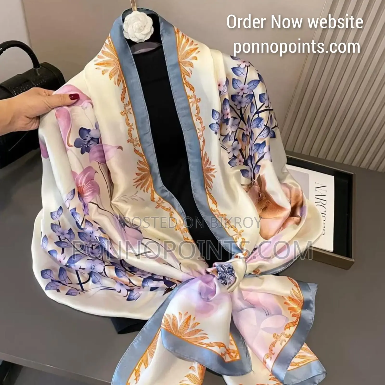 Premium Luxury Satin Silk Scarf