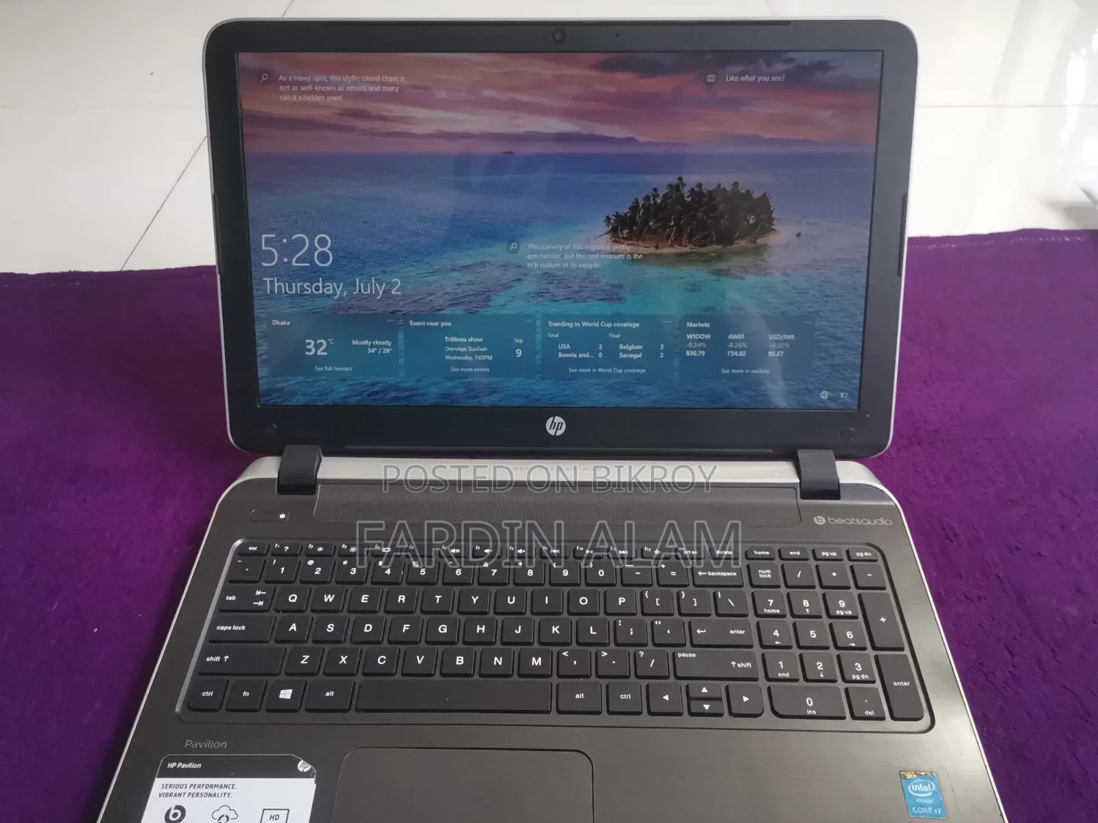 Laptop HP Pavilion 15 6GB Intel Core I7 SSD 128GB