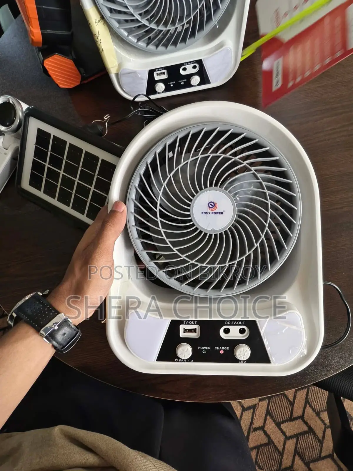 Easy Power Ep-608 Rechargeable Solar Fan