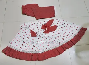 Cherry Dot Print Baby Hijab Set