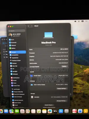 Laptop Apple MacBook Pro 2019 16GB Intel Core I7 SSD 512GB