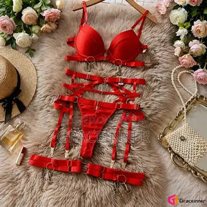 5pcs Lace Chain Lingerie Set for Women | Sexy Lace Intimate Wear