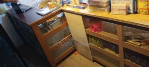 Rack and cash counter for sale with all accessories