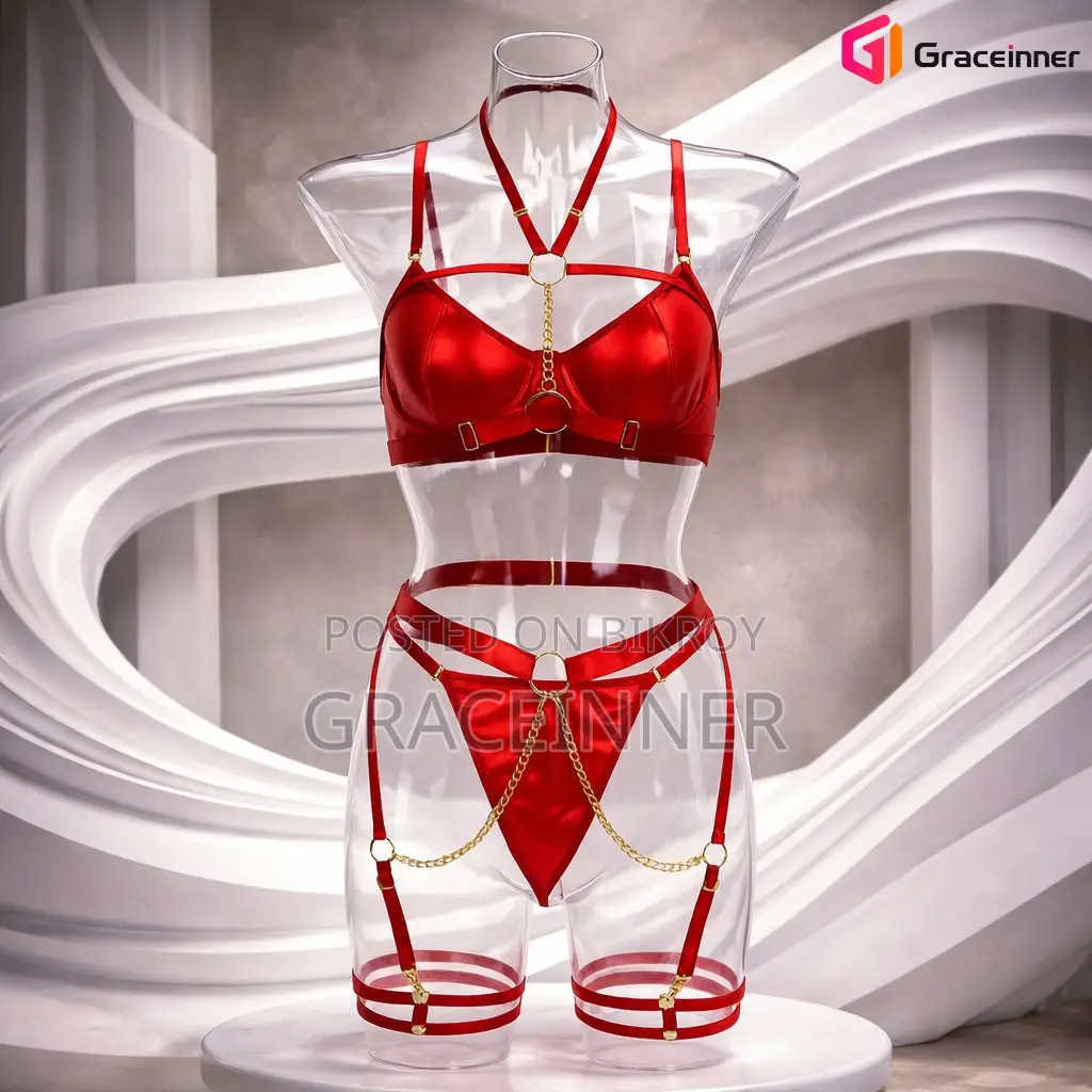 Silk Cotton Lace Suspender Lingerie Set for Women | Bikini Style