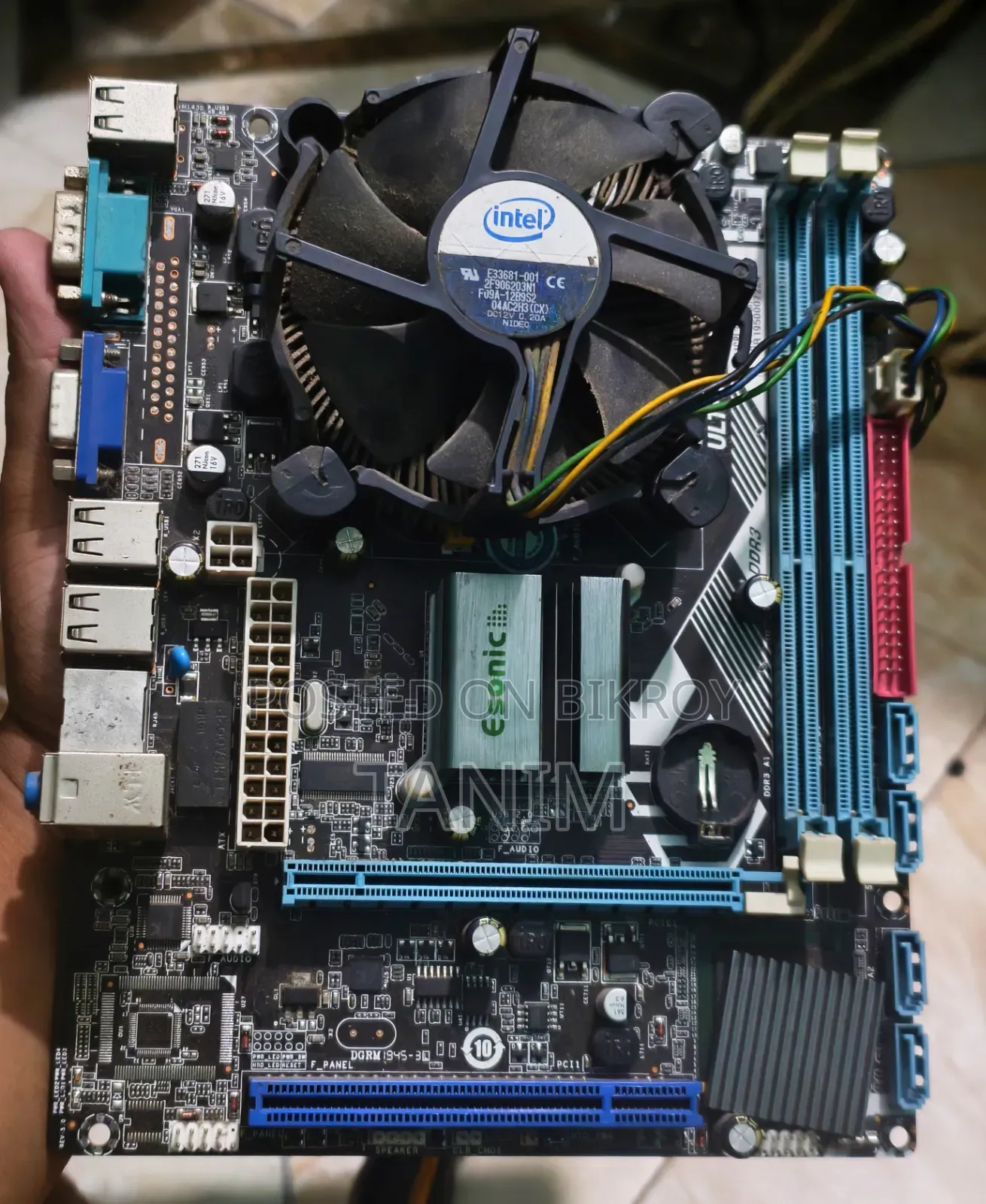 Esonic G41 DDR3 Motherboard With Intel Processor Fan (Fully Fresh)