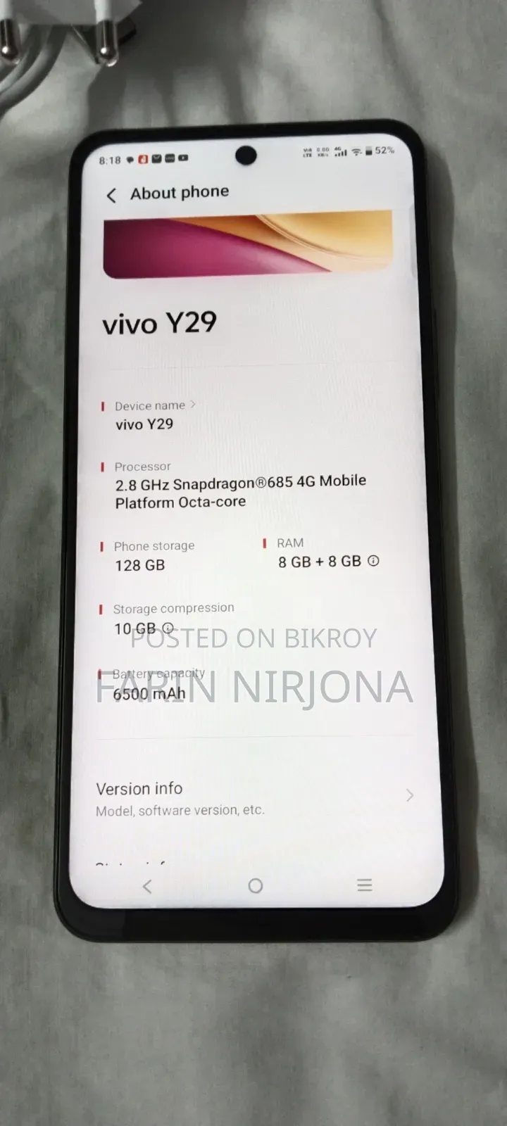Vivo Y29 128 GB Bronze
