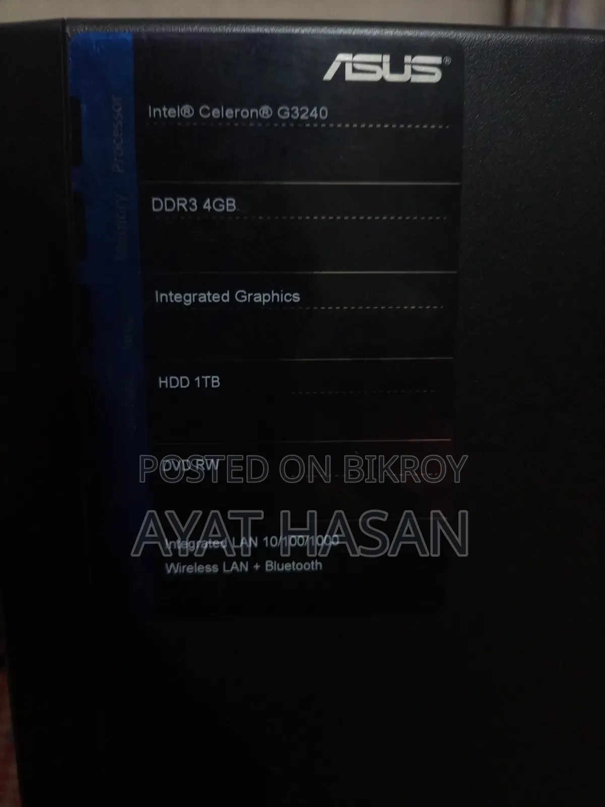 Desktop Computer Asus 4GB Intel Celeron HDD 1T