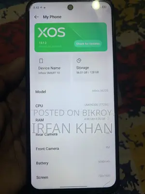 Infinix Smart 10 128 GB Black