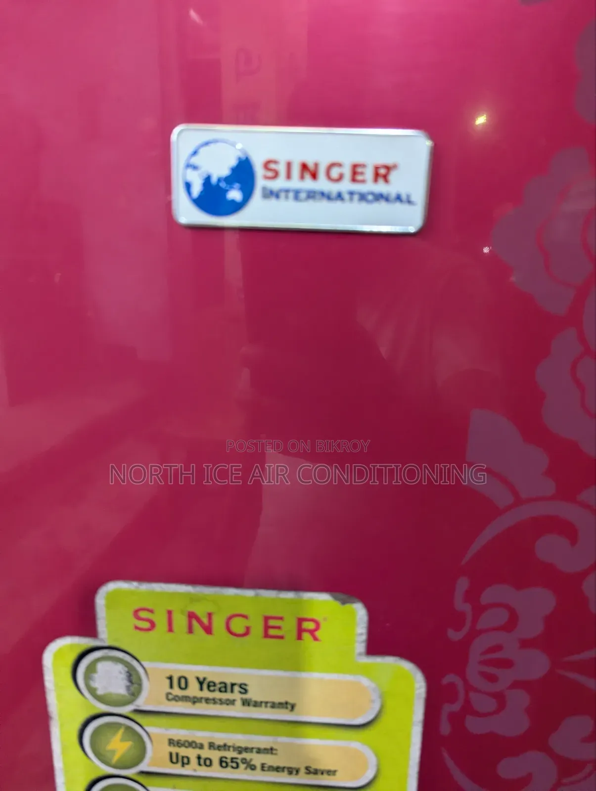 Singer Red Color Frost Fridge 201 Ltr.