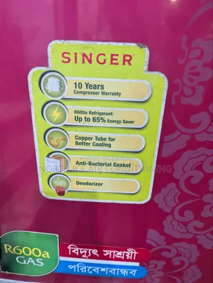 Singer Red Color Frost Fridge 201 Ltr.