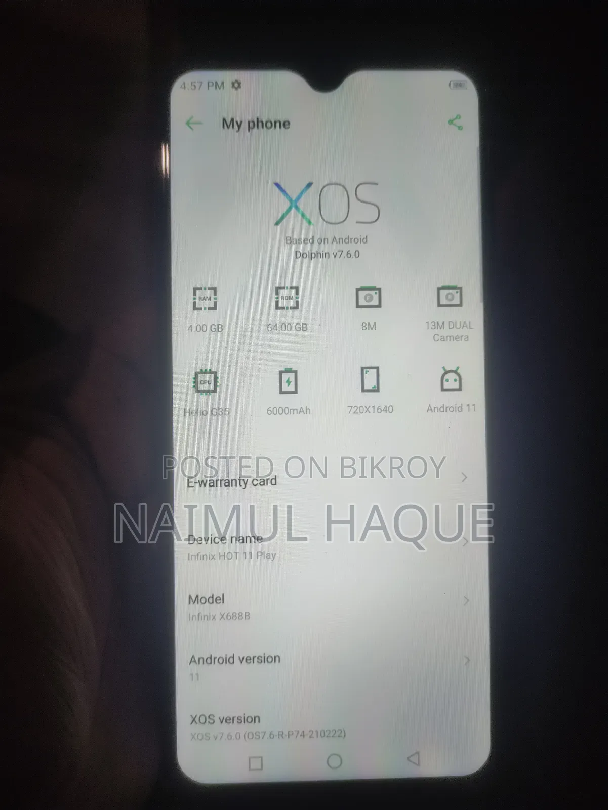 Infinix Hot 11 Play 64 GB Rose Gold