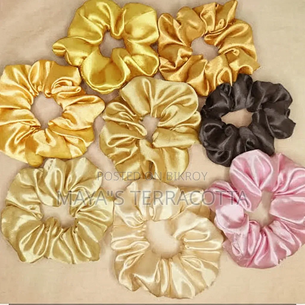 8 Piece Premium Satin Silk Scrunchie Combo | 280 Taka Only